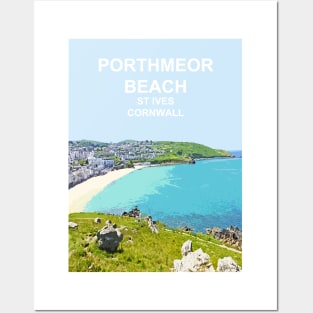 St Ives Porthmeor Cornwall. Cornish gift. Travel poster Posters and Art